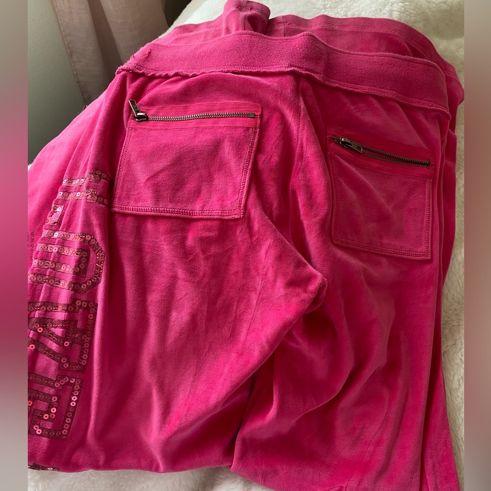 Victoria secret Pink sweatpants size medium hot pink